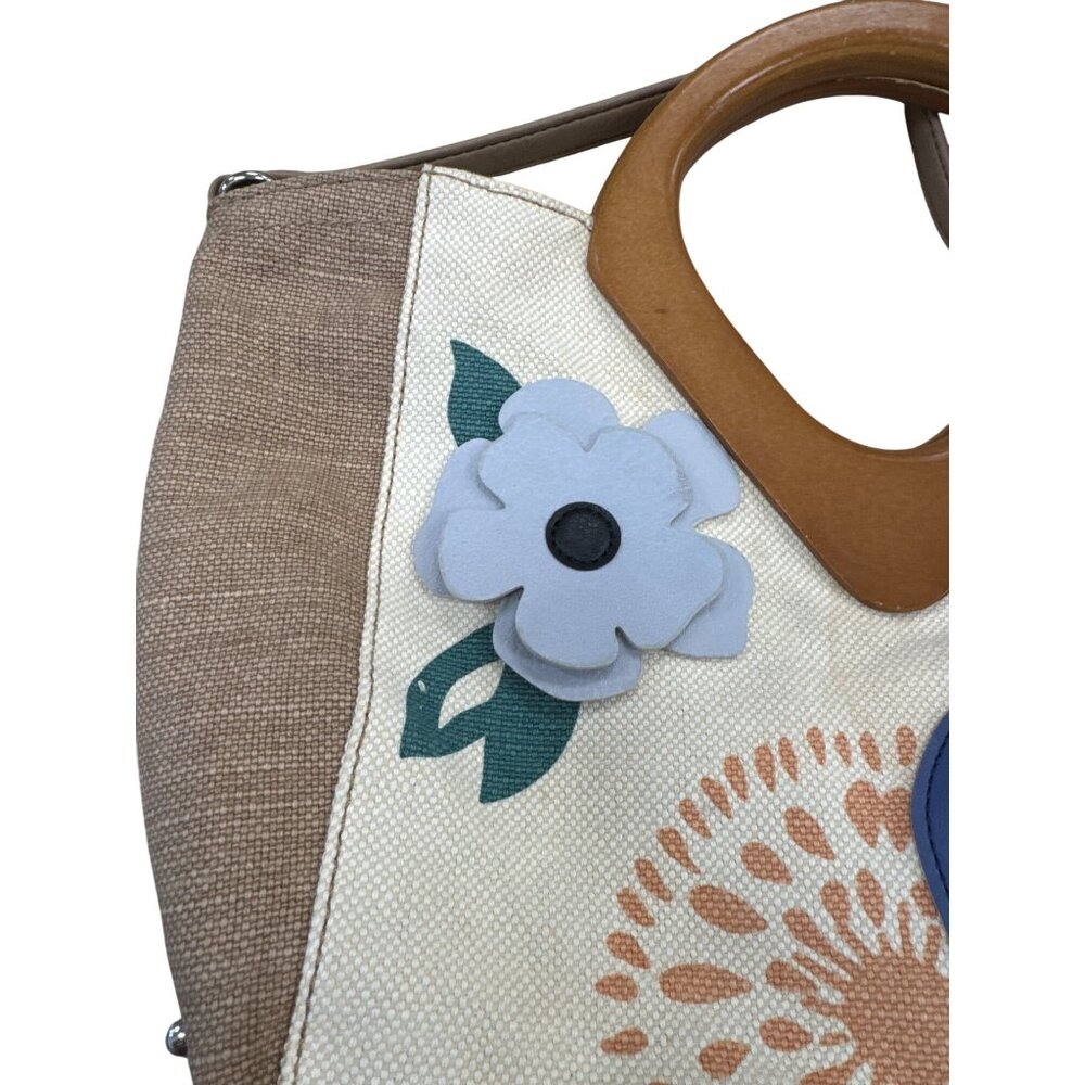 Relic Vintage Womens tan beige Canvas Floral Shoulder Bag SKU 7334 - Picture 2 of 16